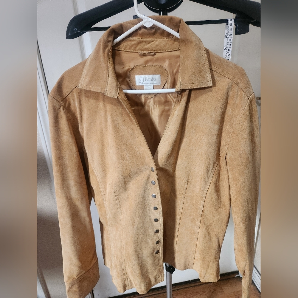 CJ Banks Tan Suede Women's Jacket